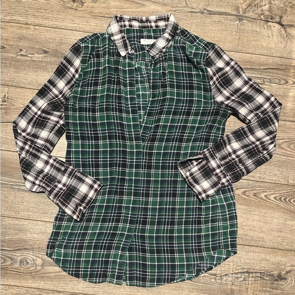 Equipment plaid academia preppy indie core chic top small